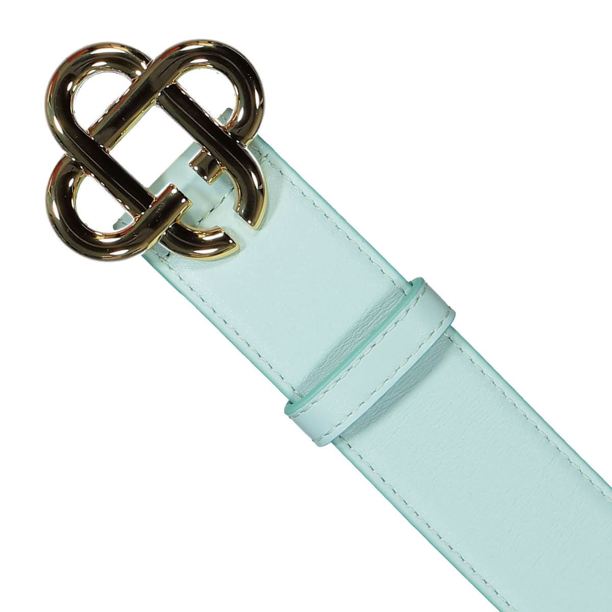 Casablanca Mens CC Logo Buckle Belt Green Detail view 8 | Gate