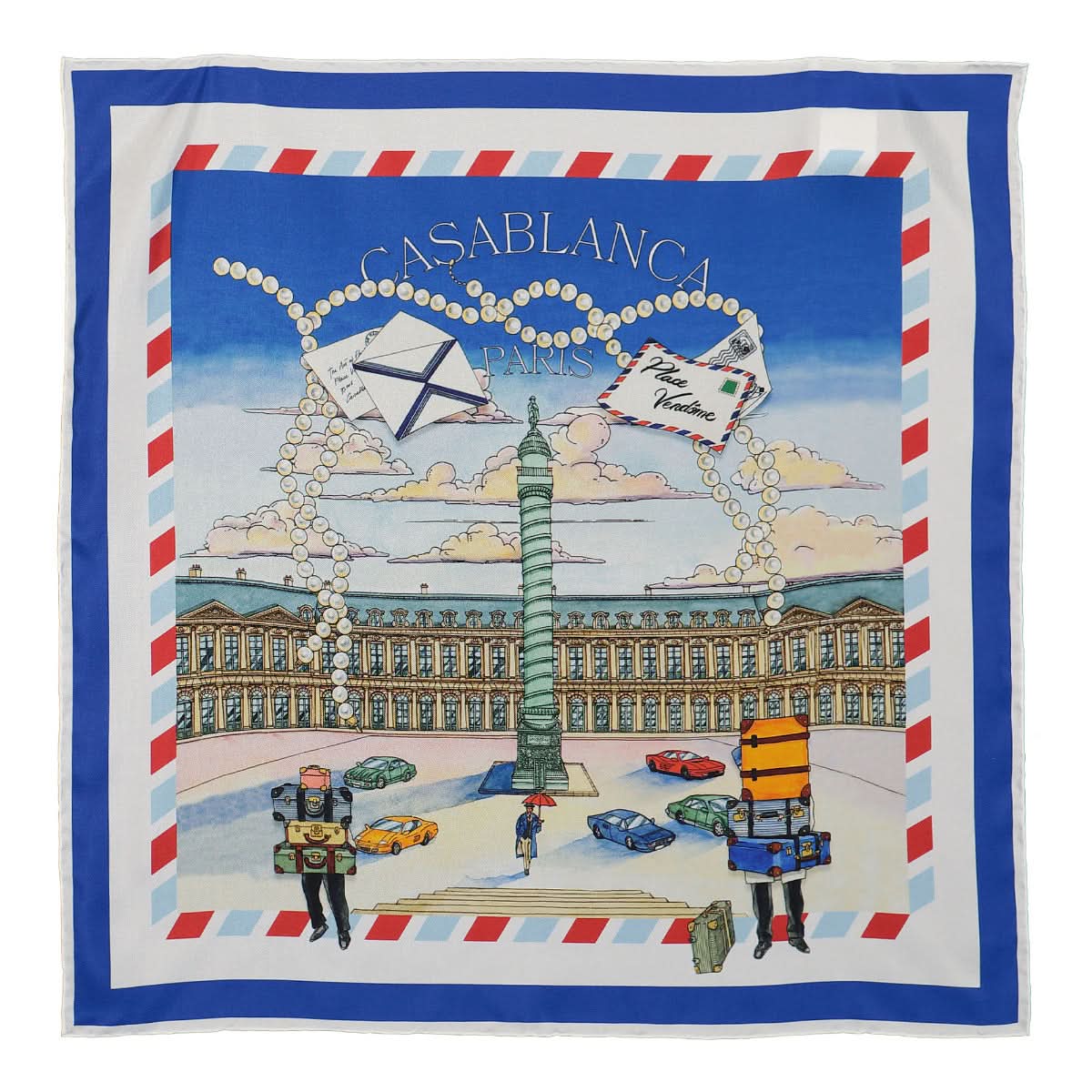 Casablanca Silk Twill Scarf Multicolor Detail view 1 | Gate