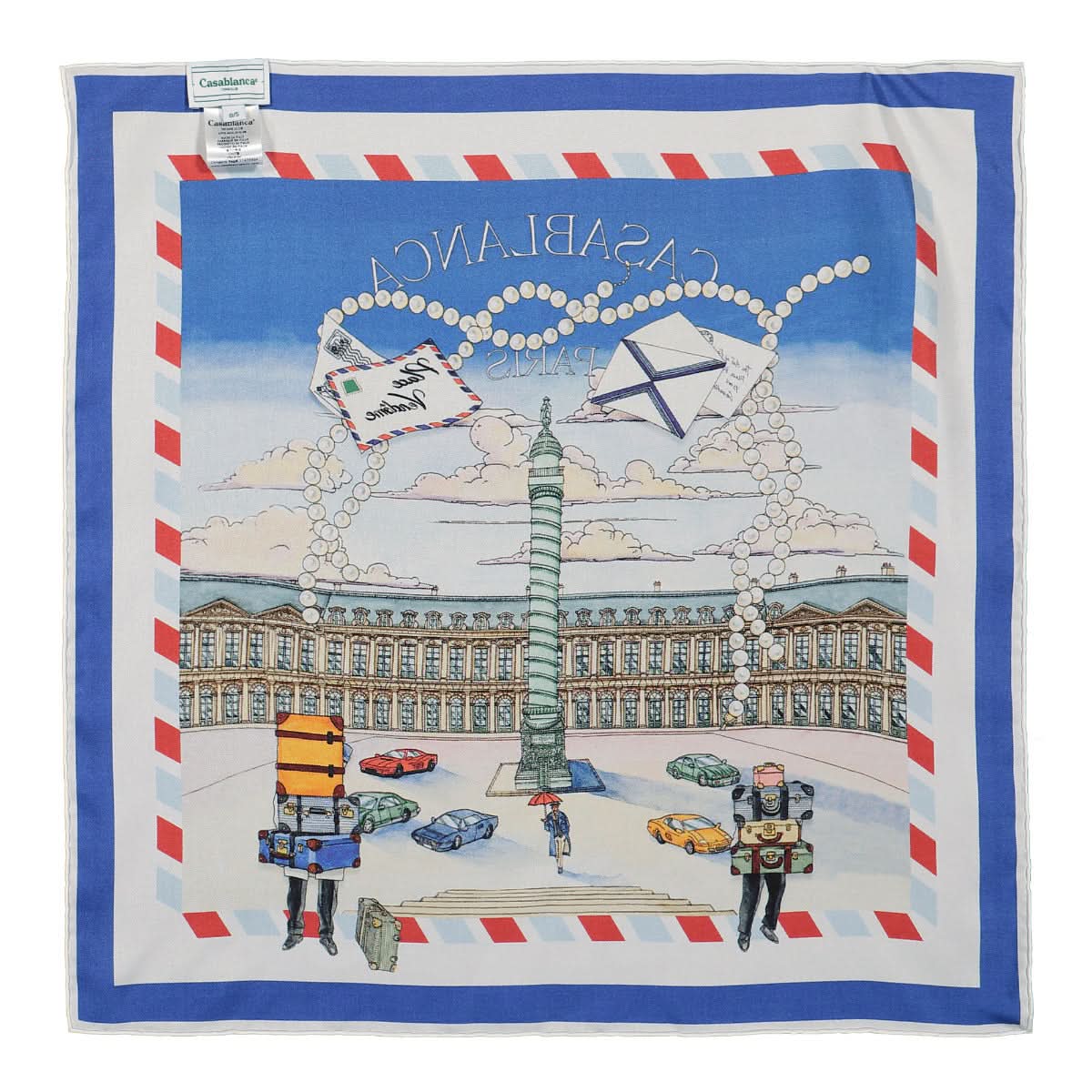 Casablanca Silk Twill Scarf Multicolor Detail view 2 | Gate