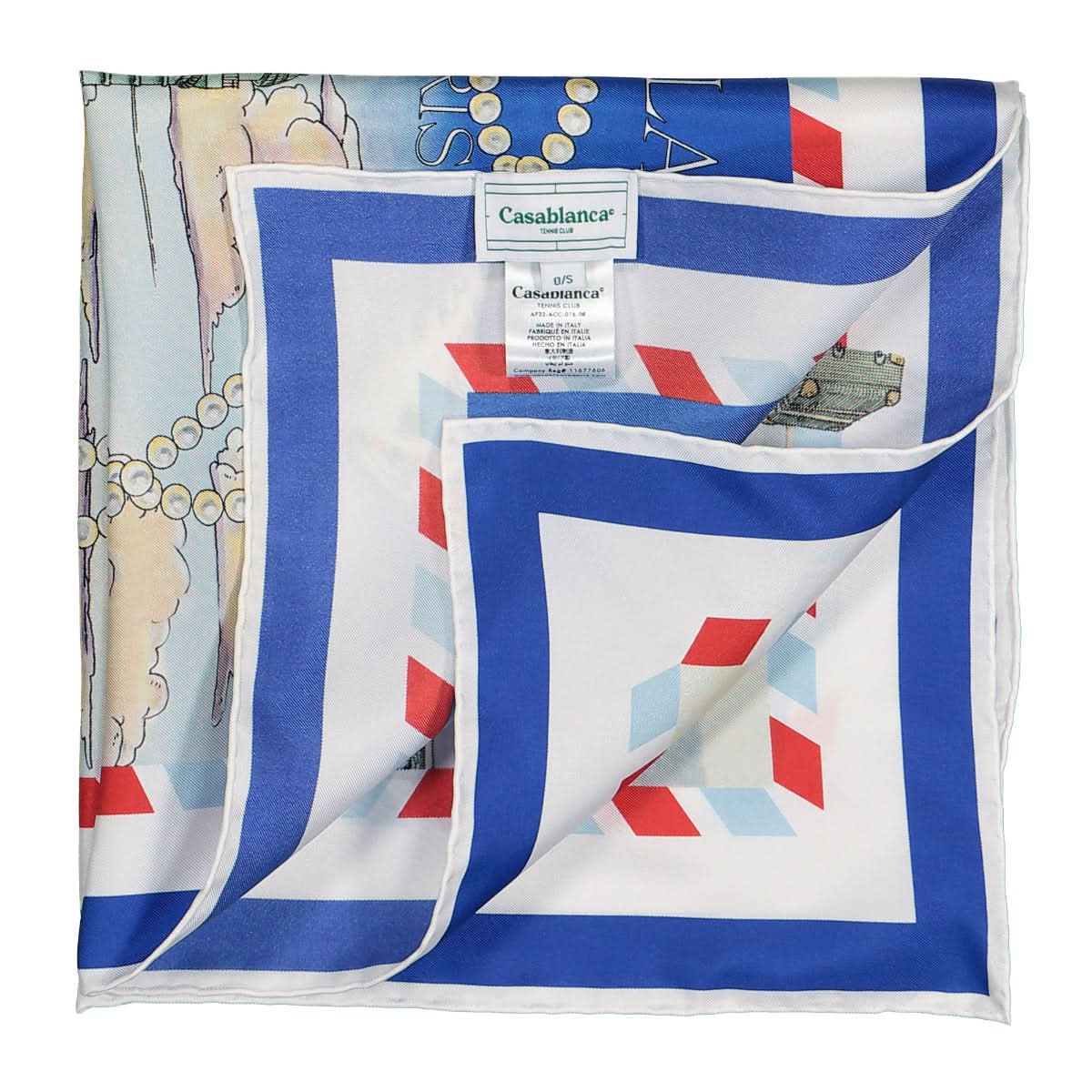 Casablanca Silk Twill Scarf Multicolor Detail view 3 | Gate