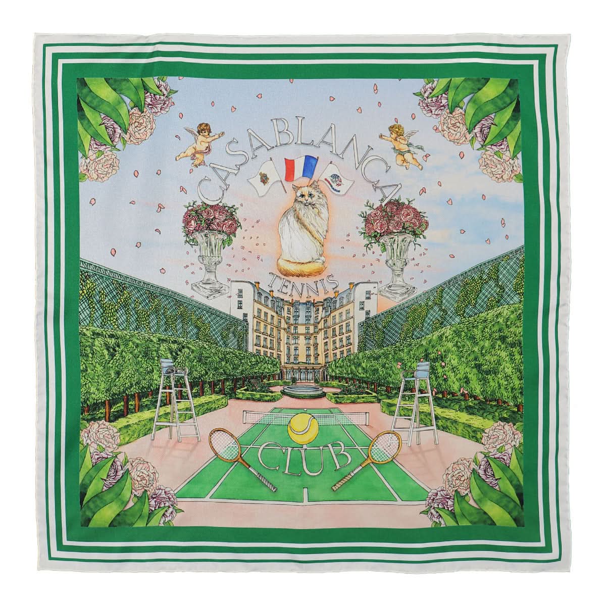 Casablanca Silk Twill Scarf Multicolor Detail view 1 | Gate