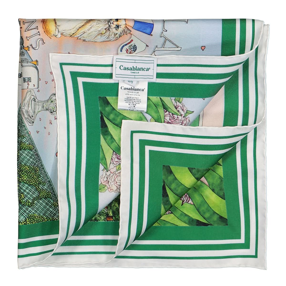 Casablanca Silk Twill Scarf Multicolor Detail view 3 | Gate