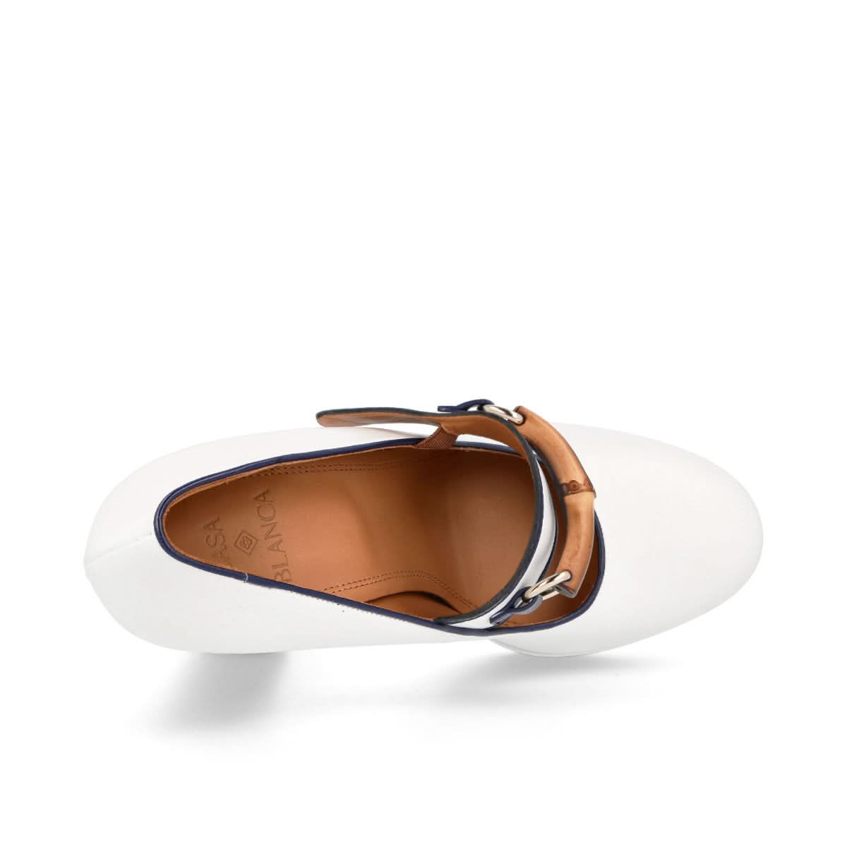 Casablanca 12cm Bamboo Pump White Heels Detail view 5 | Gate