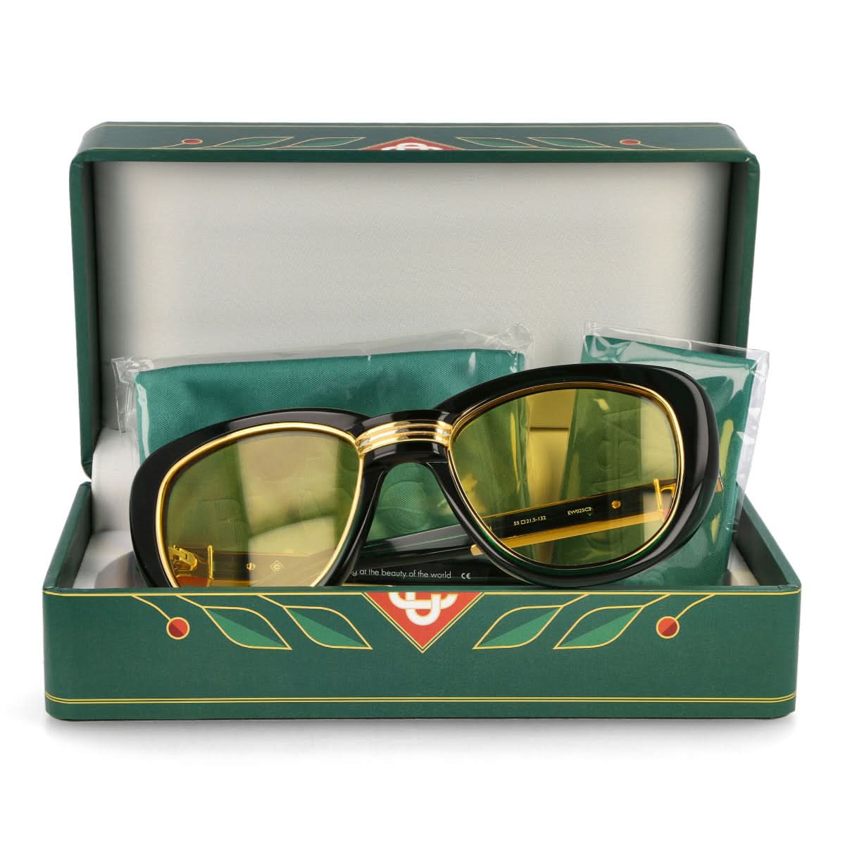 Casablanca Cat Eye Sunglasses Black Detail view 5 | Gate