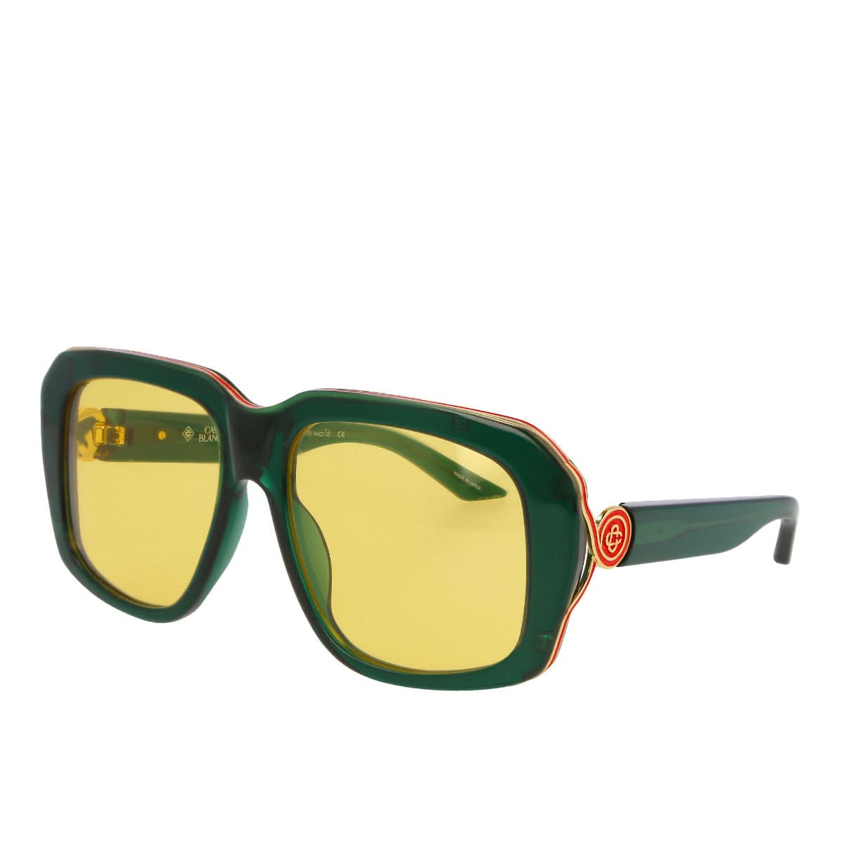 Casablanca Oversized Square Sunglasses Black Detail view 1 | Gate