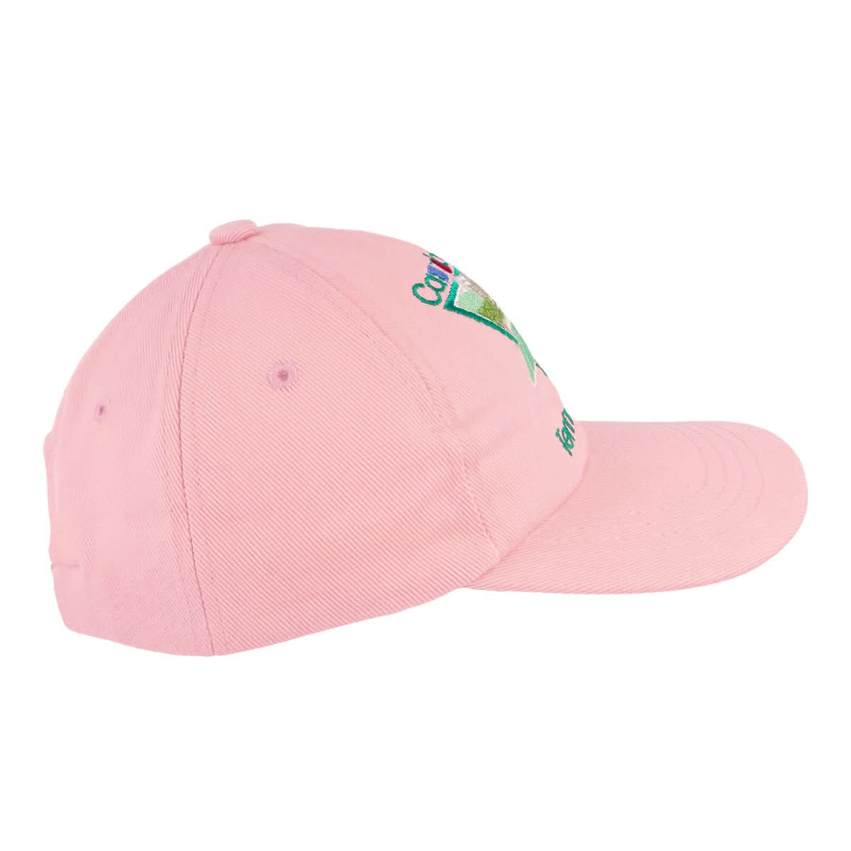 Casablanca Tennis Club Icon Embroidered Cap Pink Detail view 3 | Gate