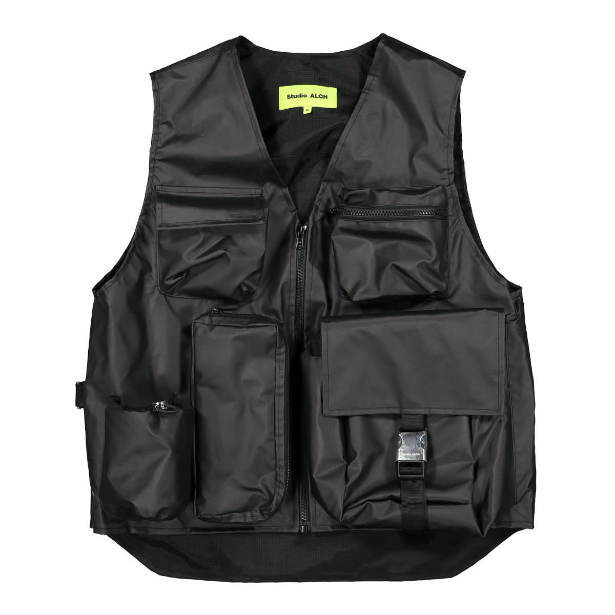 Studio ALCH Insulated Gilet with Utility Pockets Black Detail view 1 | Gate