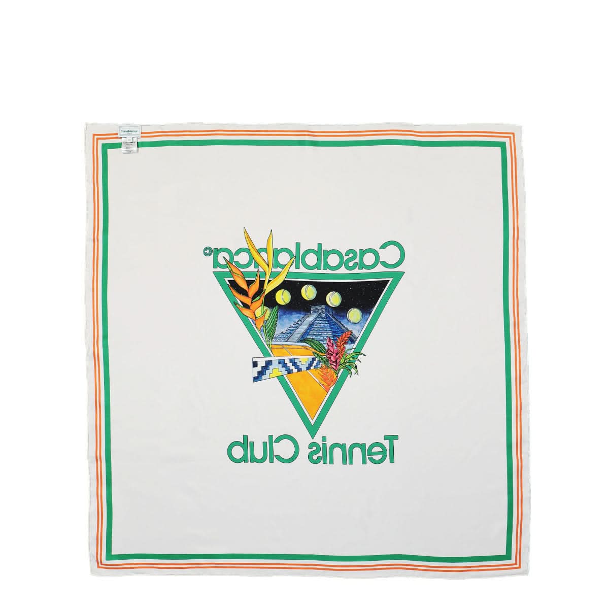 Casablanca Silk Twill Scarf Large Multicolor Detail view 2 | Gate