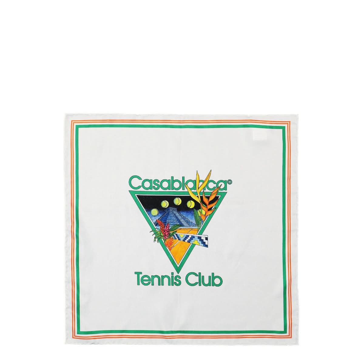 Casablanca Silk Twill Scarf Medium Multicolor Detail view 1 | Gate