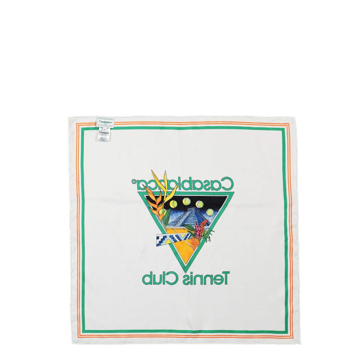 Casablanca Silk Twill Scarf Medium Multicolor Detail view 2 | Gate