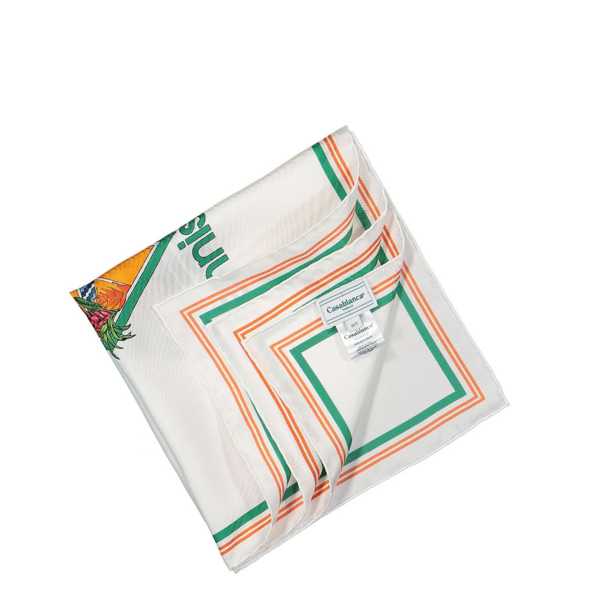 Casablanca Silk Twill Scarf Medium Multicolor Detail view 3 | Gate