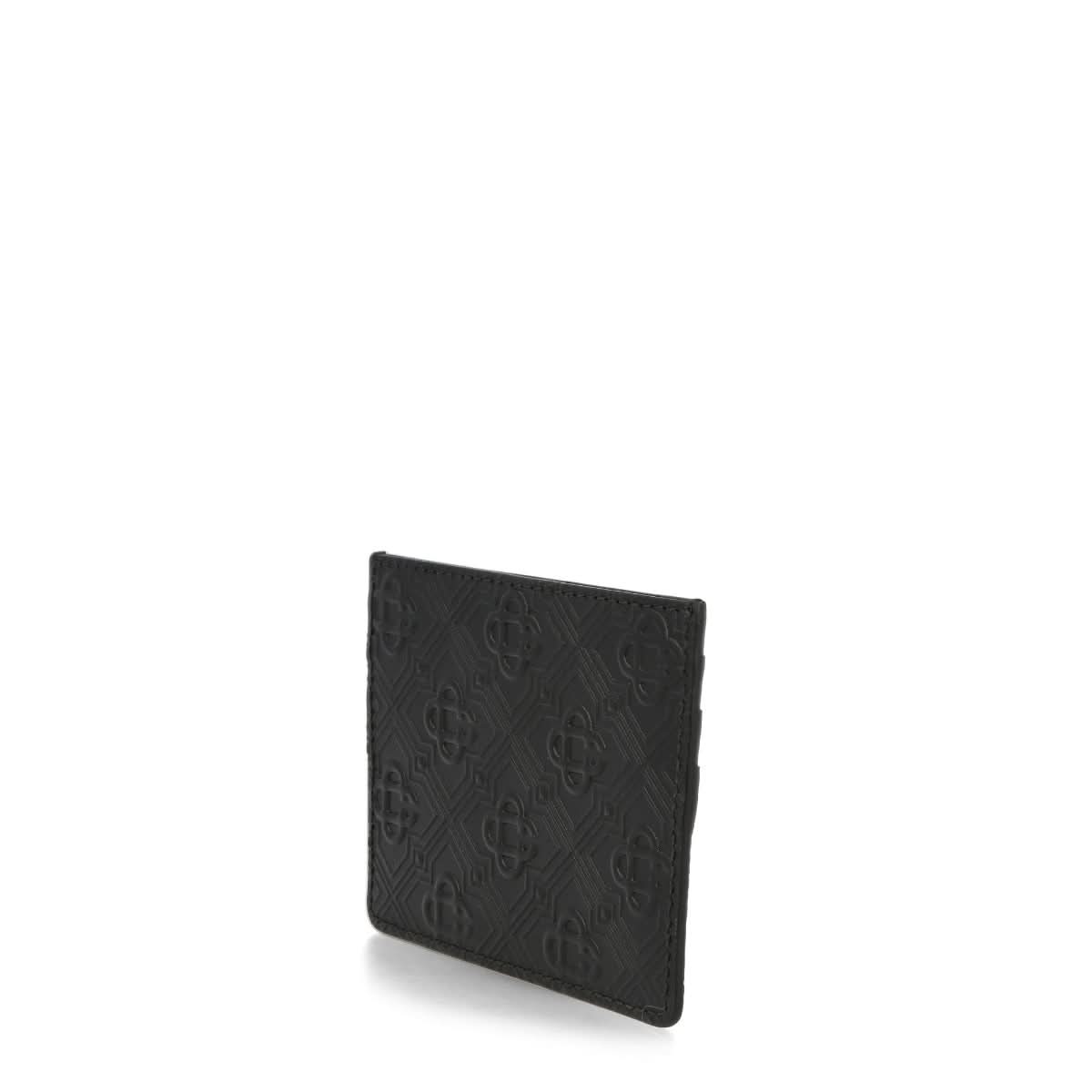 Casablanca Embossed CC Card Holder Black Detail view 2 | Gate