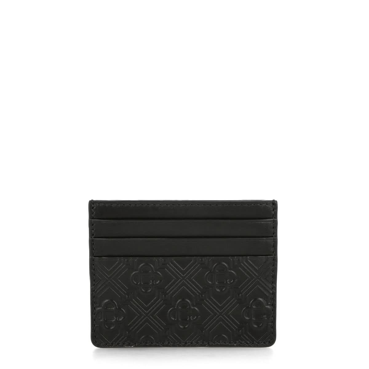 Casablanca Embossed CC Card Holder Black Detail view 4 | Gate