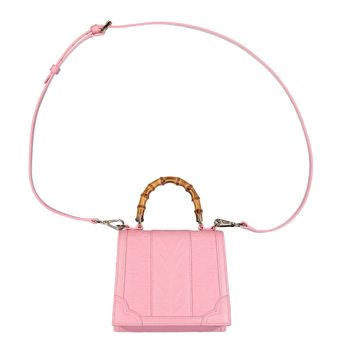 Casablanca Embossed Mini Jeanne Bag Pink Detail view 2 | Gate