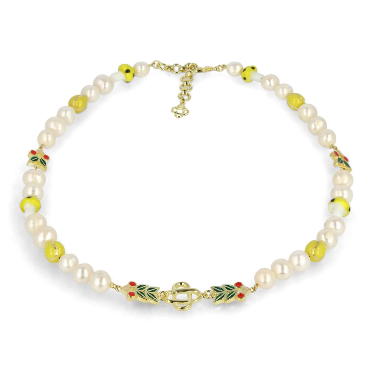 Casablanca Laurel Short Necklace Yellow Detail view 1 | Gate