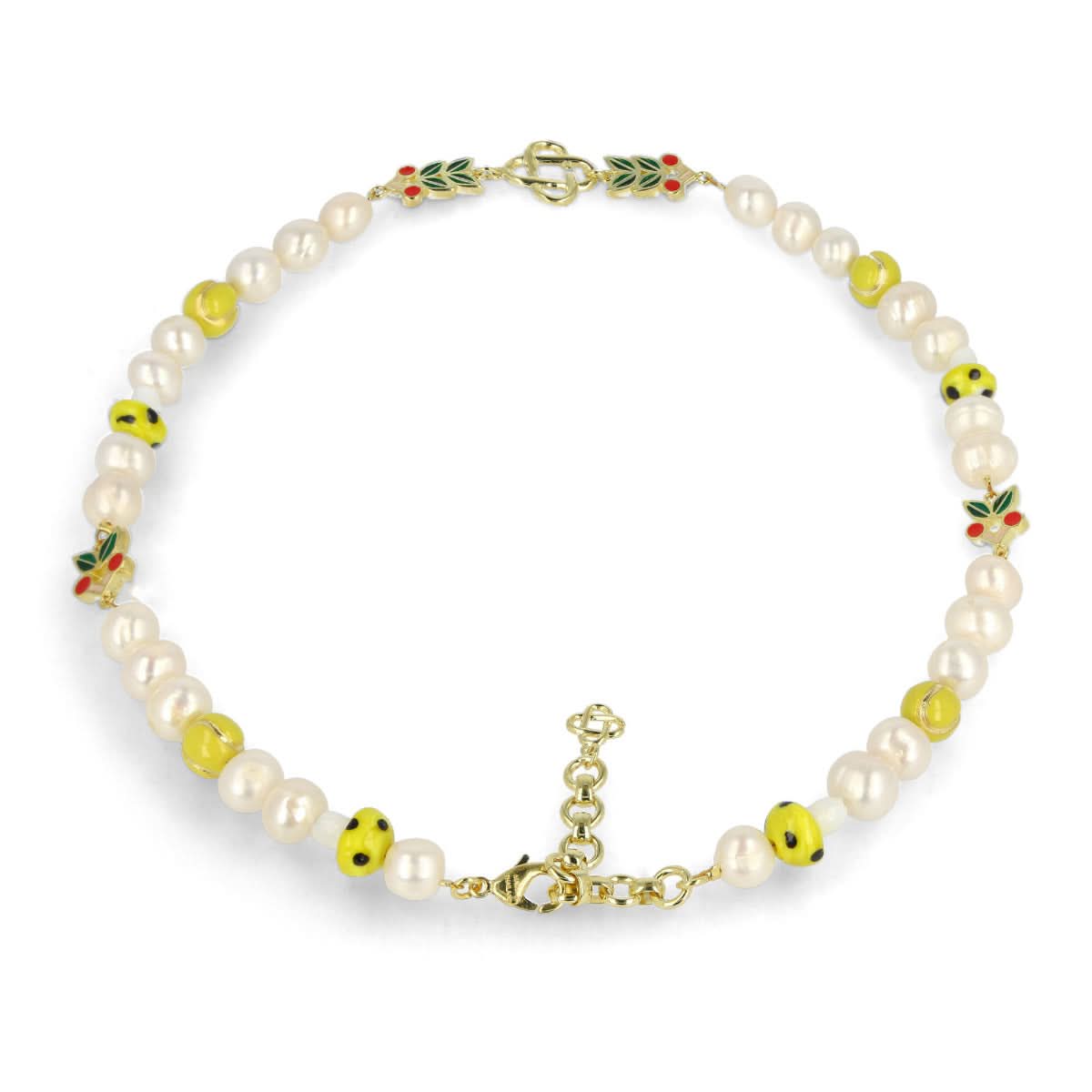 Casablanca Laurel Short Necklace Yellow Detail view 4 | Gate