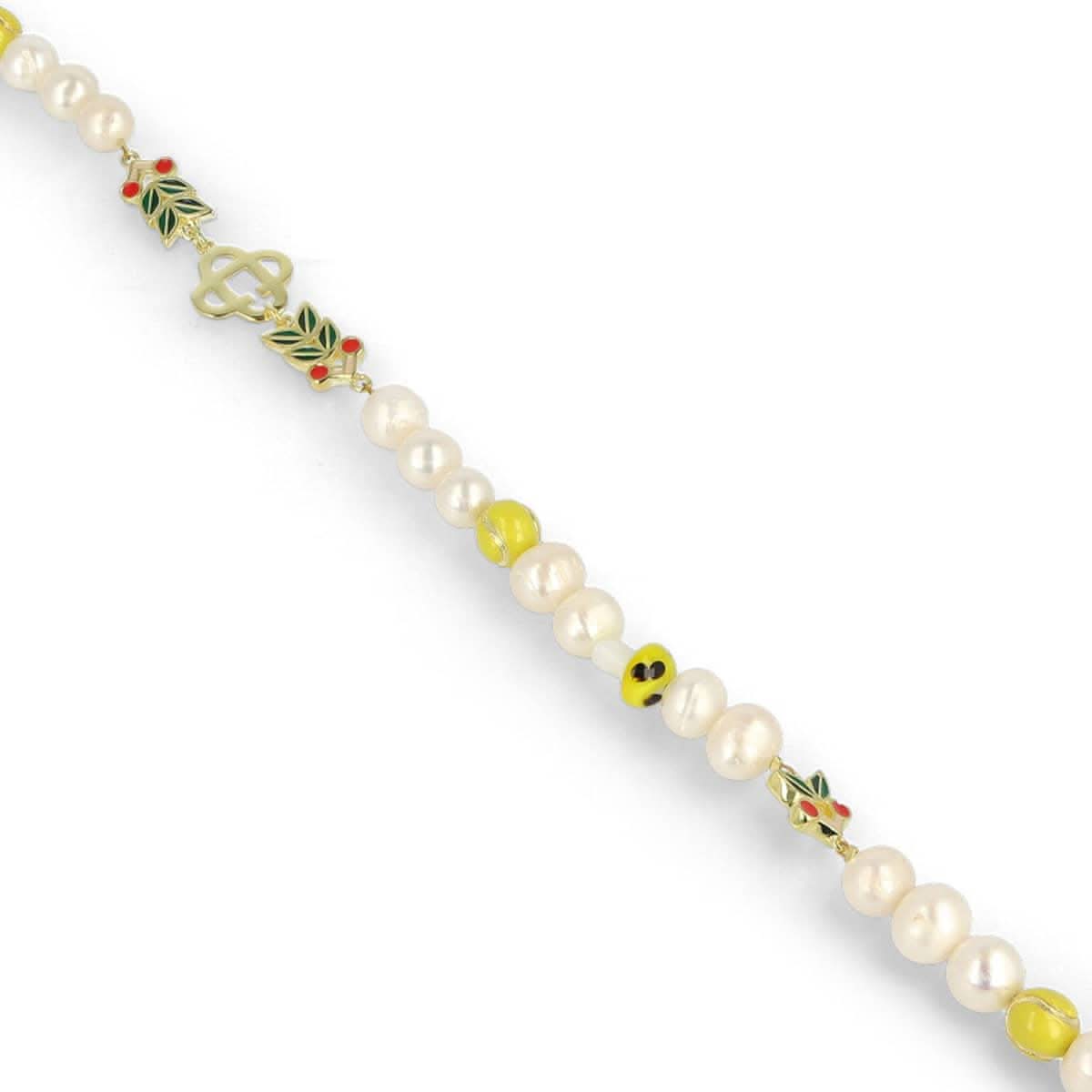 Casablanca Laurel Short Necklace Yellow Detail view 5 | Gate