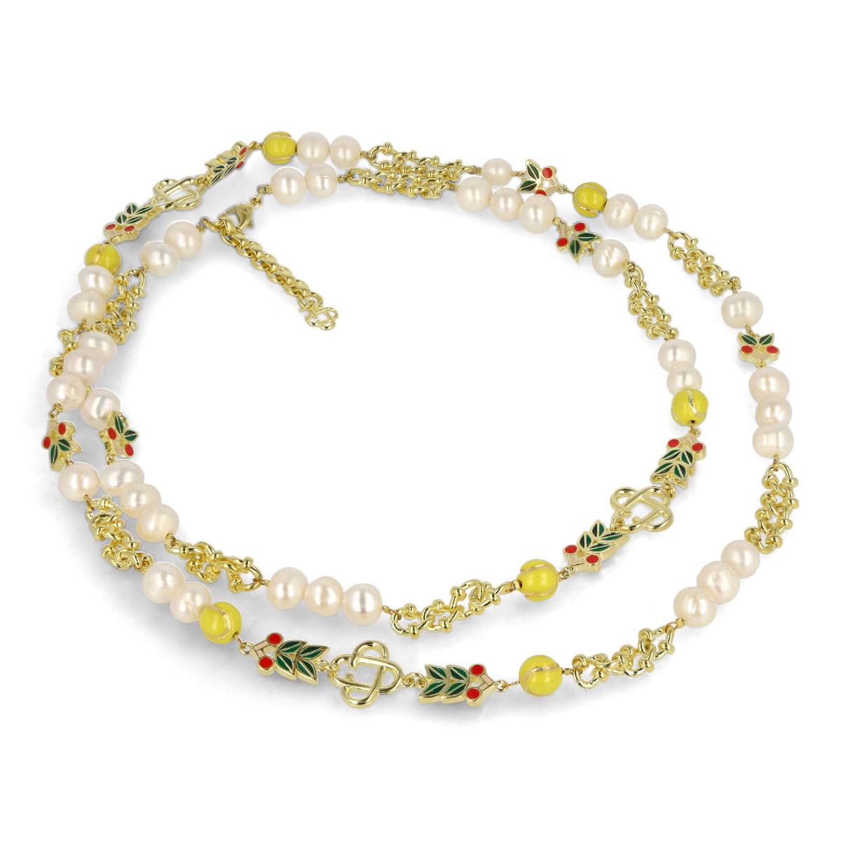 Casablanca Laurel Long Necklace Multicolor Detail view 3 | Gate