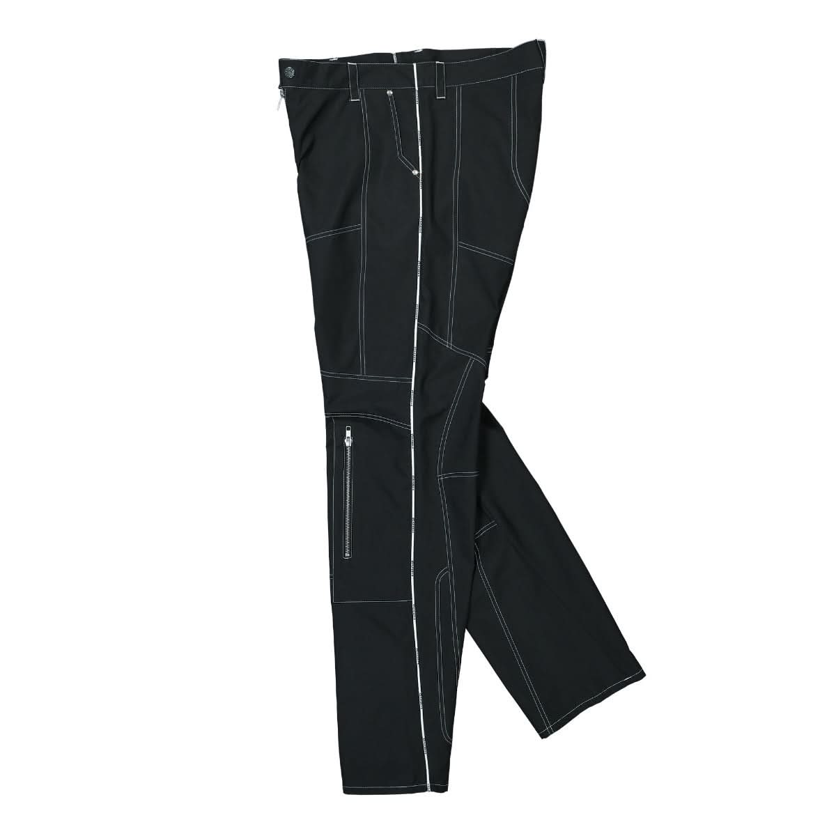 GmbH Biker Trousers White Exposed Zips Black Detail view 3 | Gate