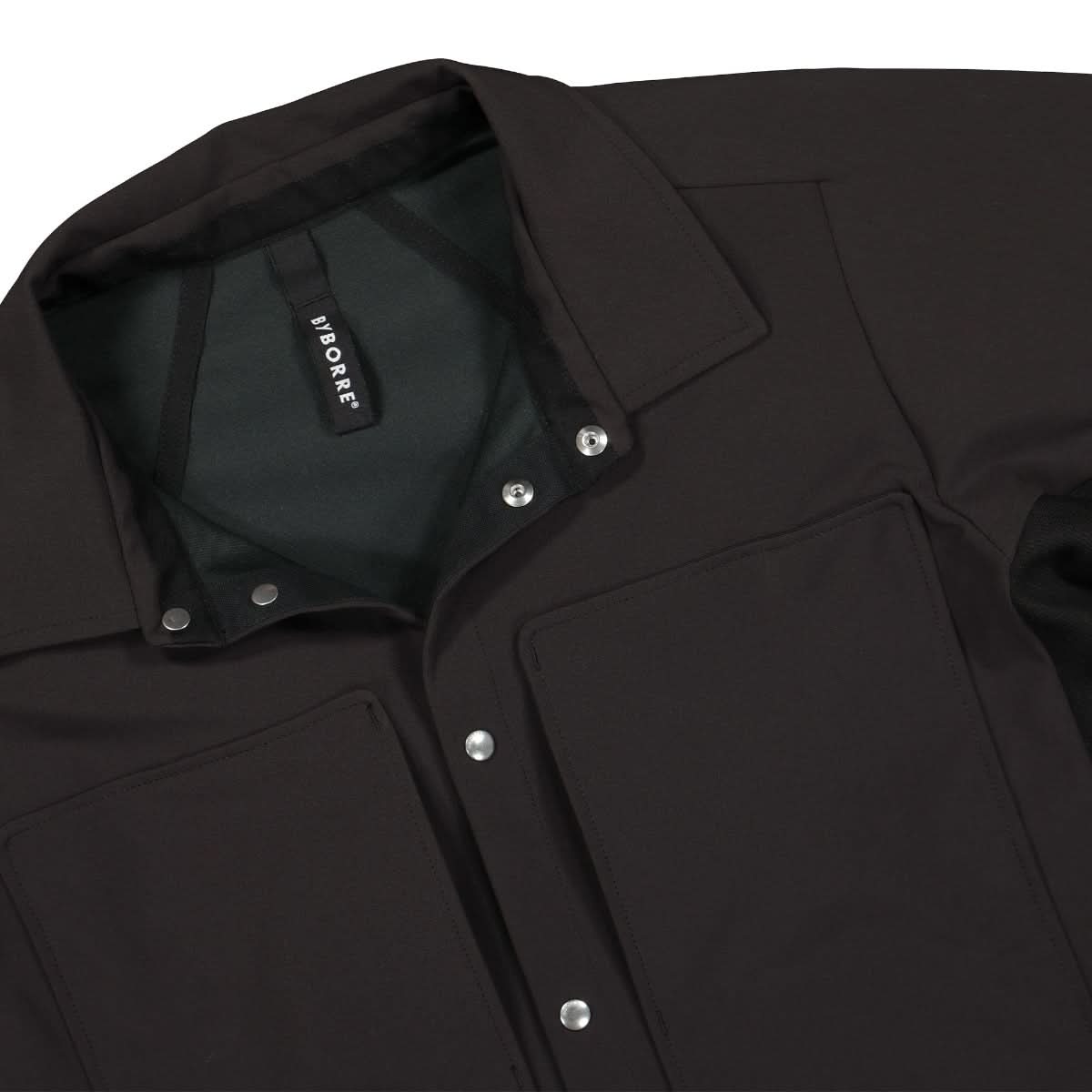 BYBORRE Gore Overshirt Black Detail view 3 | Gate