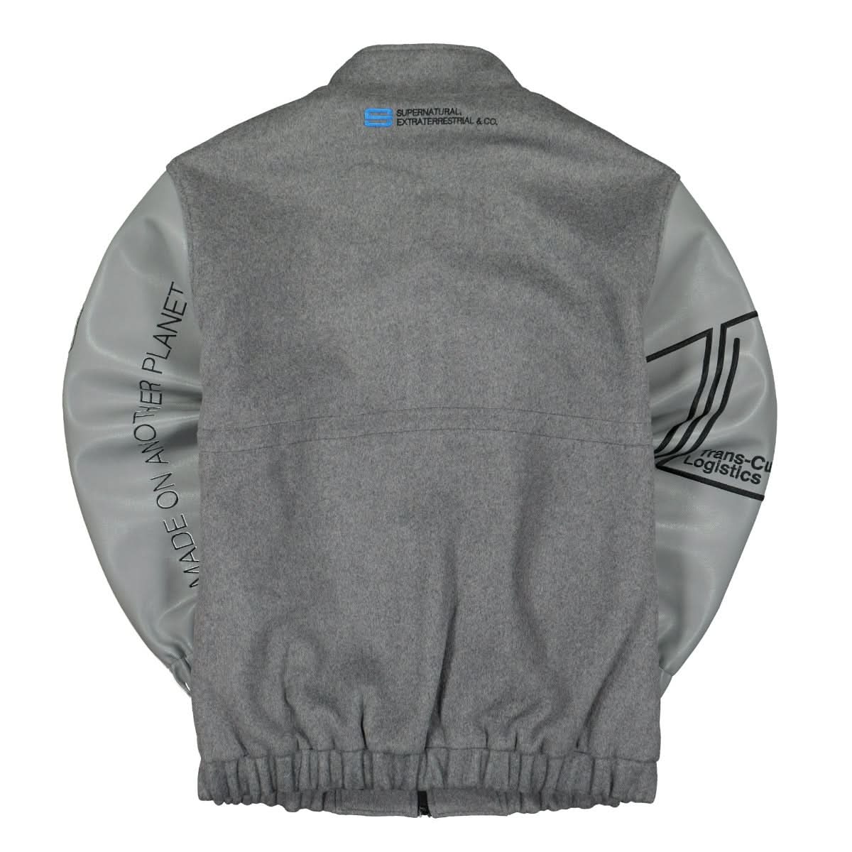 Xander Zhou Zip Jacket Grey Detail view 1 | Gate
