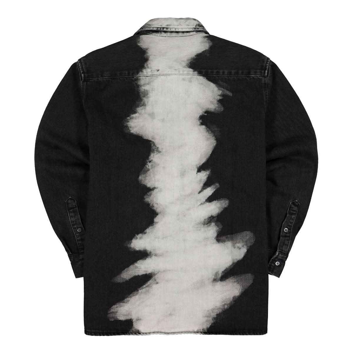 Xander Zhou Bleach Effect Button Down Shirt  Detail view 2 | Gate