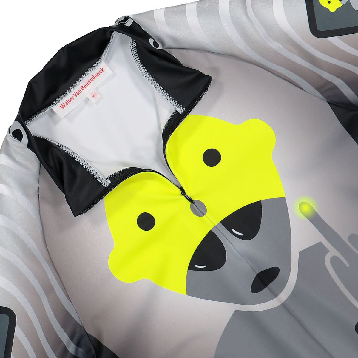 Walter Van Beirendonck Alien Bike Top Grey,Yellow Detail view 3 | Gate
