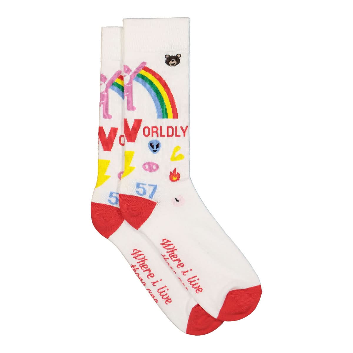 Walter Van Beirendonck OTHERWORLDLY Socks Multicolor Detail view 2 | Gate