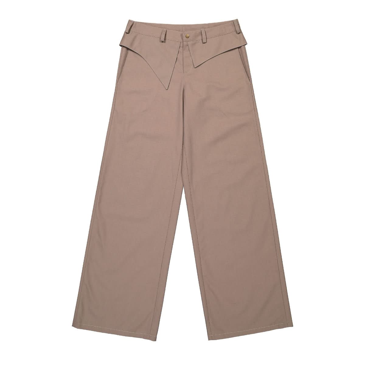 SF1OG Collar Pants Beige Detail view 1 | Gate