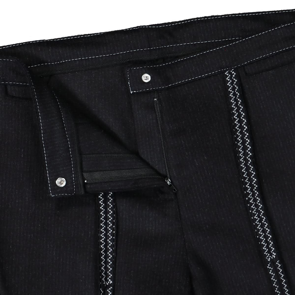 SF1OG Embroidered Panel Pants Blue Detail view 4 | Gate