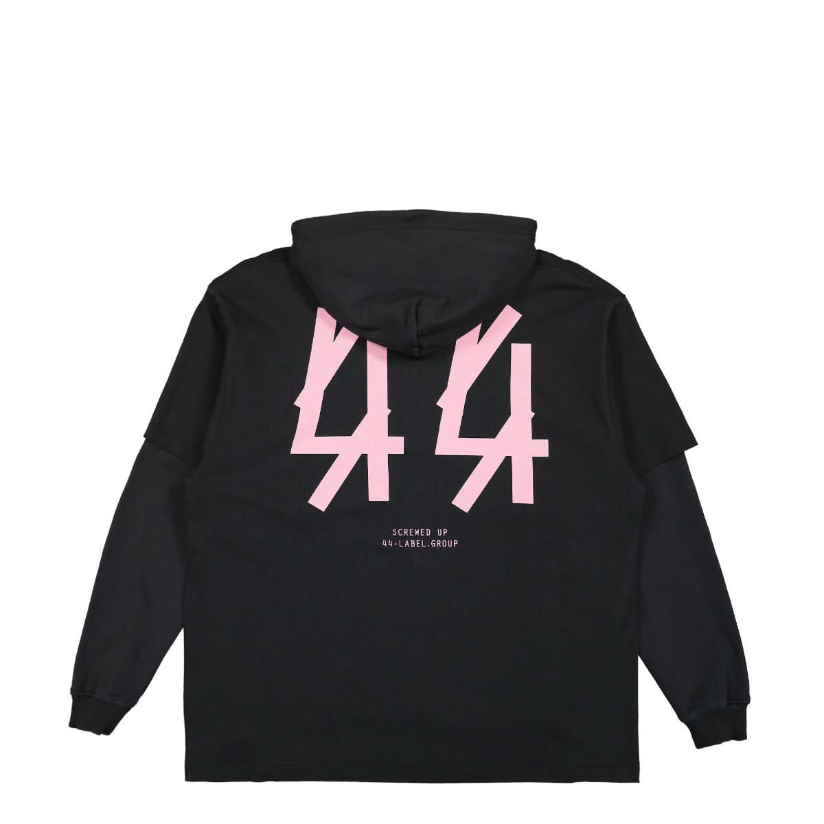 44 Label Group Doppel Rosa Skull Hoodie Black Detail view 2 | Gate