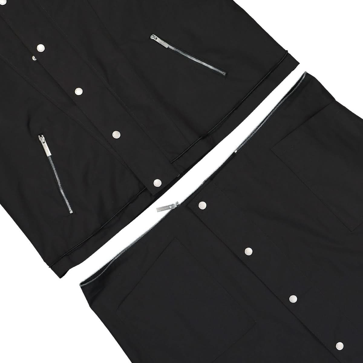 44 Label Group Source Rain Coat Split Black Detail view 5 | Gate