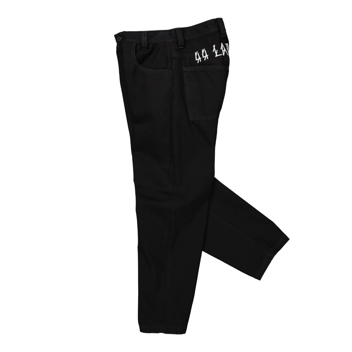 44 Label Group Straight Denim Pants Black Detail view 3 | Gate