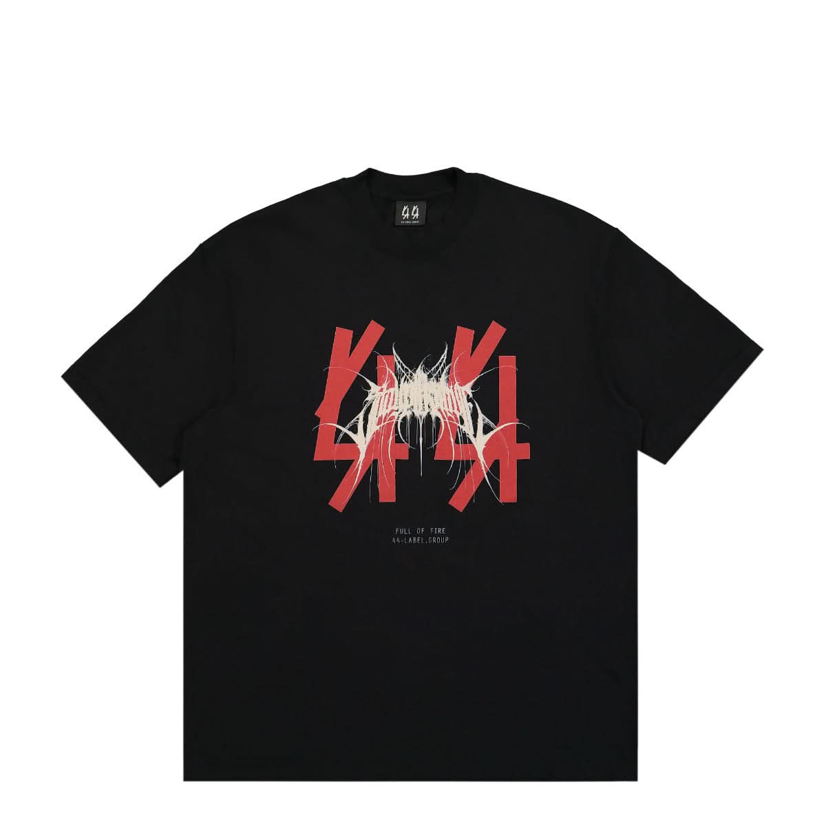 44 Label Group 44 Stay Positive Standard Tee Black,Red Detail view 1 | Gate