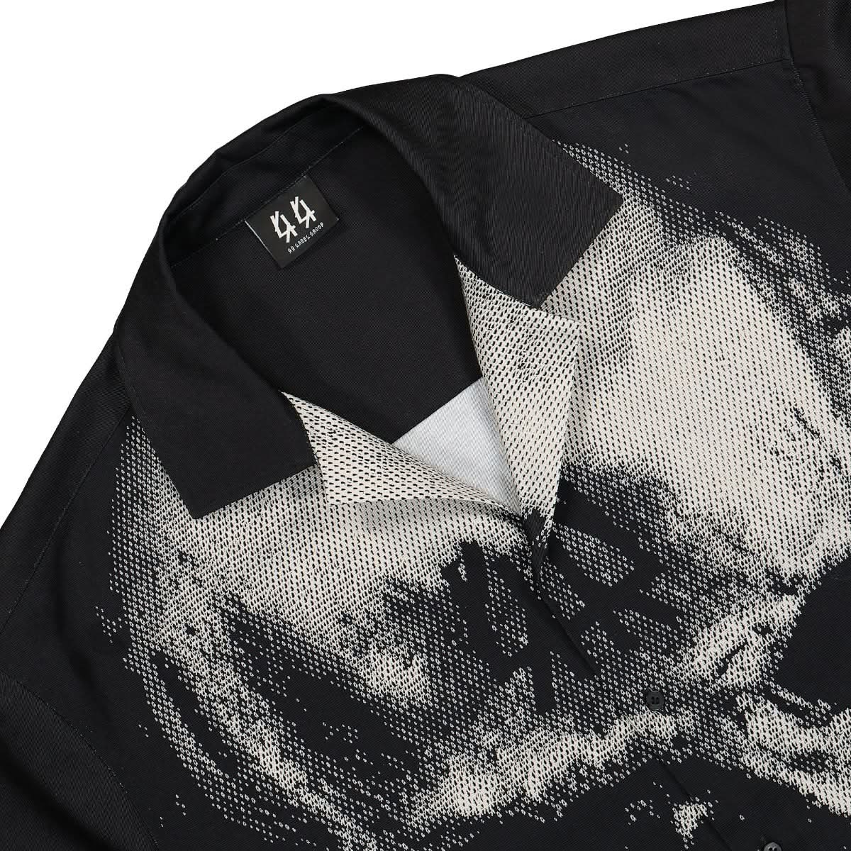 44 Label Group 44 Bowling Big Skull Shirt Black,Beige Detail view 3 | Gate