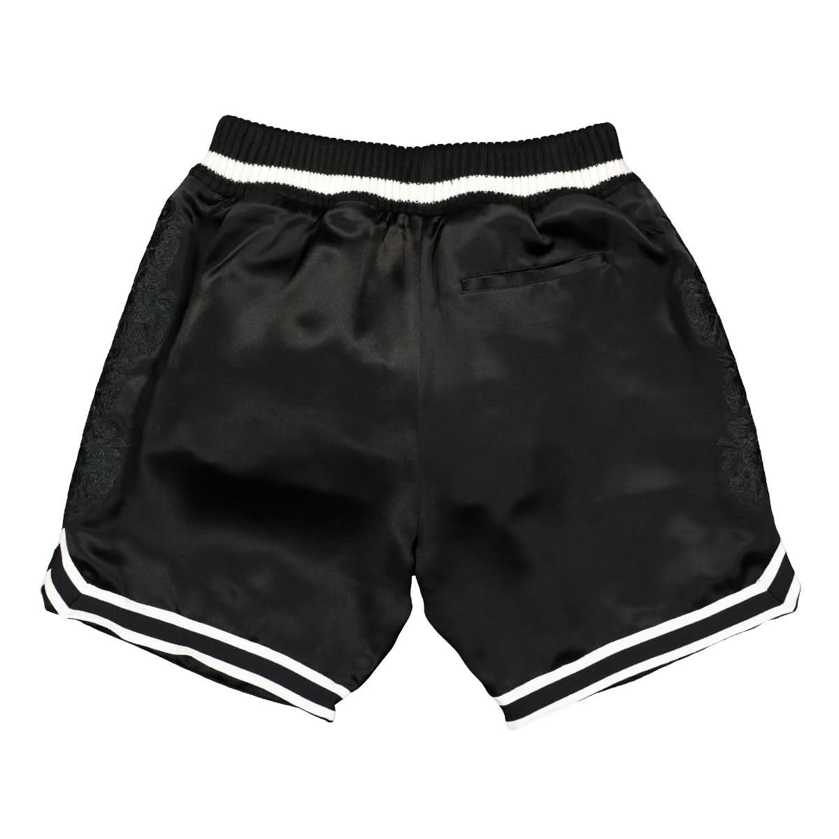 Born X Raised Sateen Basketball Shorts Black Detail view 2 | Gate