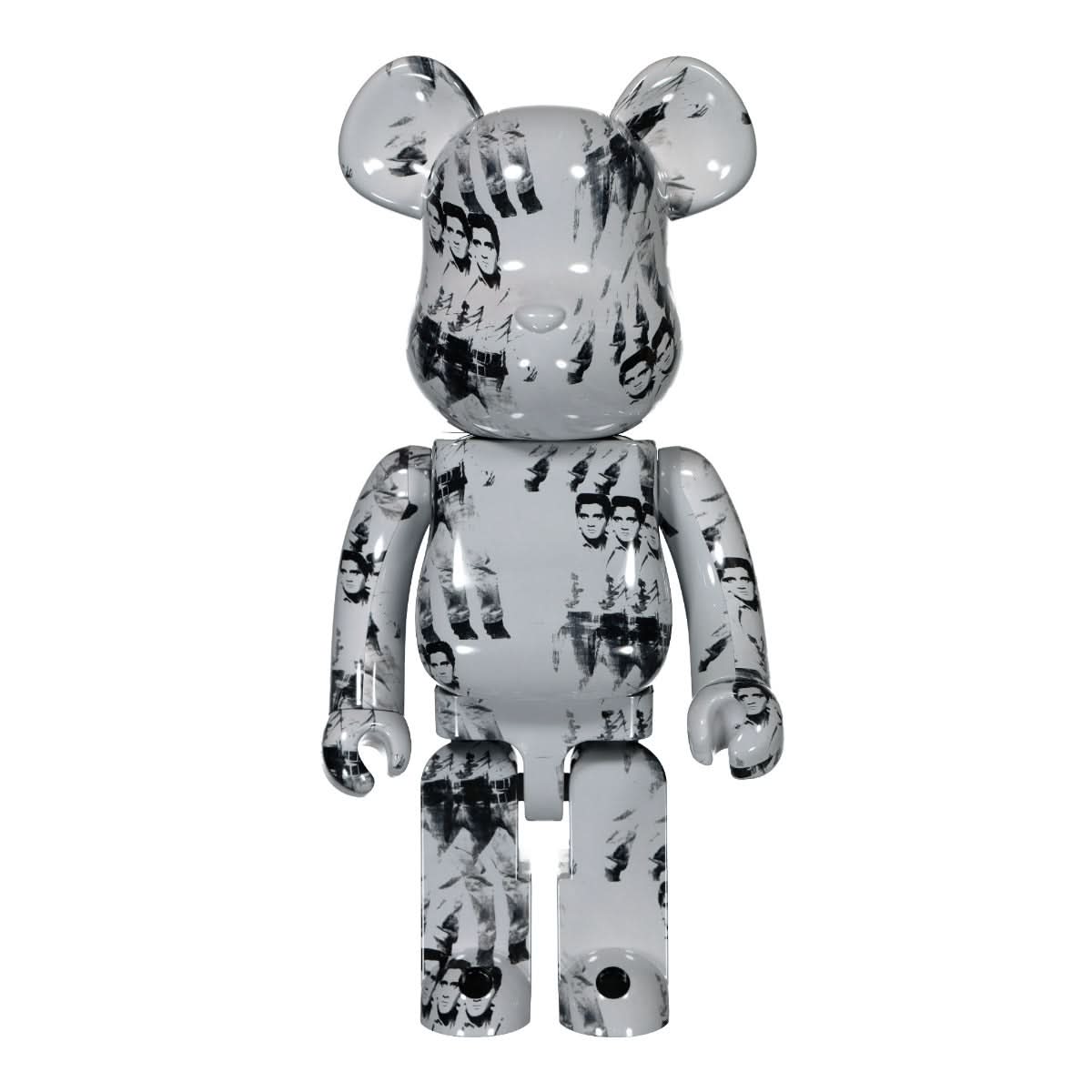 Medicom Be@rbrick Andy Warhols Elvis Presley 1000% Black,Grey Detail view 1 | Gate