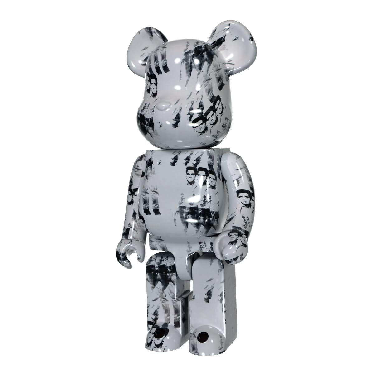 Medicom Be@rbrick Andy Warhols Elvis Presley 1000% Black,Grey Detail view 3 | Gate