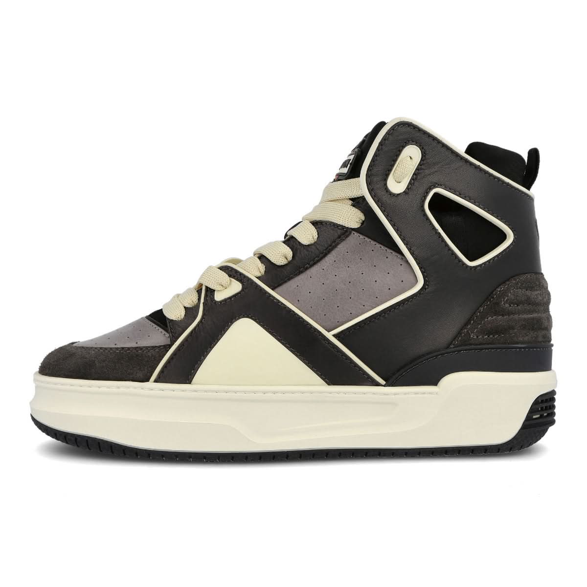 Just Don Basketball Courtside Hi Black,Beige Sneaker Detail view 1 | Gate