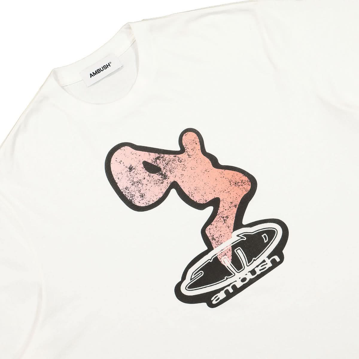 Ambush Side Splits Graphic T-Shirt White,Multicolor Detail view 3 | Gate