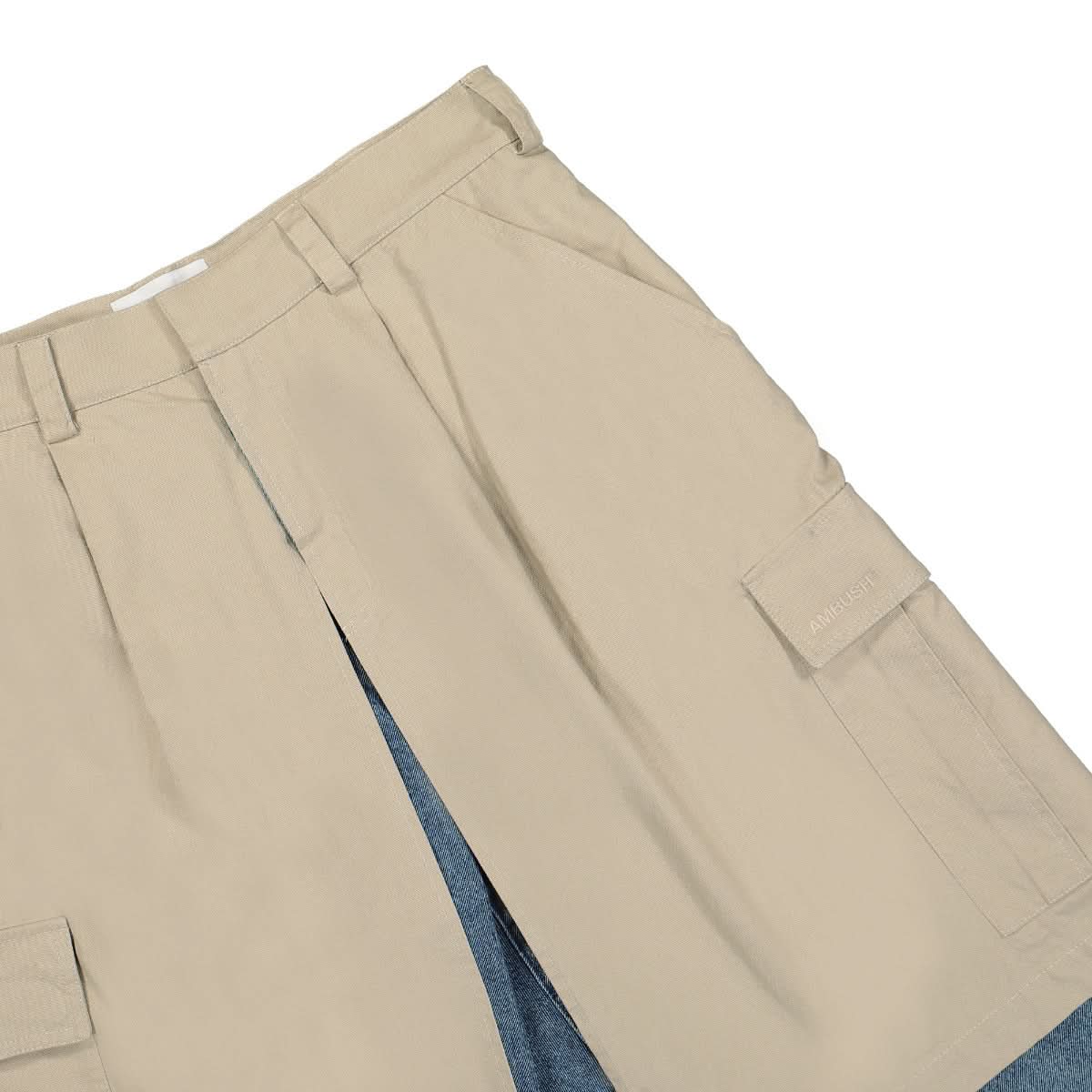 Ambush Wrap Cargo Shorts Beige,Blue Detail view 4 | Gate