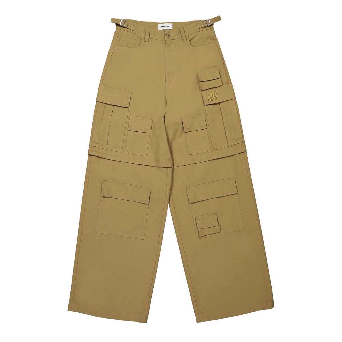 Ambush Cargo Wide Pants Beige Detail view 1 | Gate