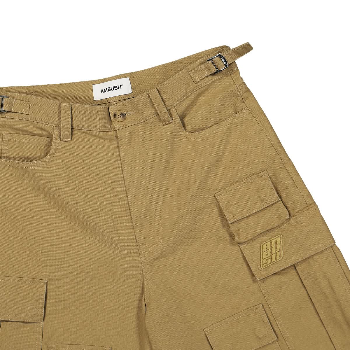 Ambush Cargo Wide Pants Beige Detail view 4 | Gate