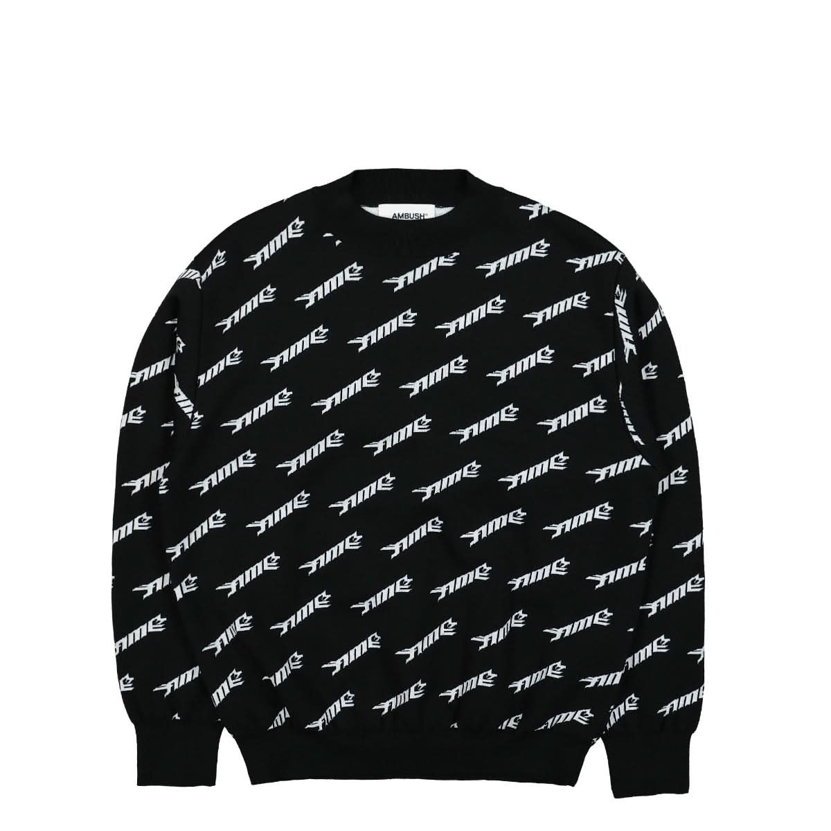 Ambush All Over Crewneck Knit Black,White Detail view 1 | Gate