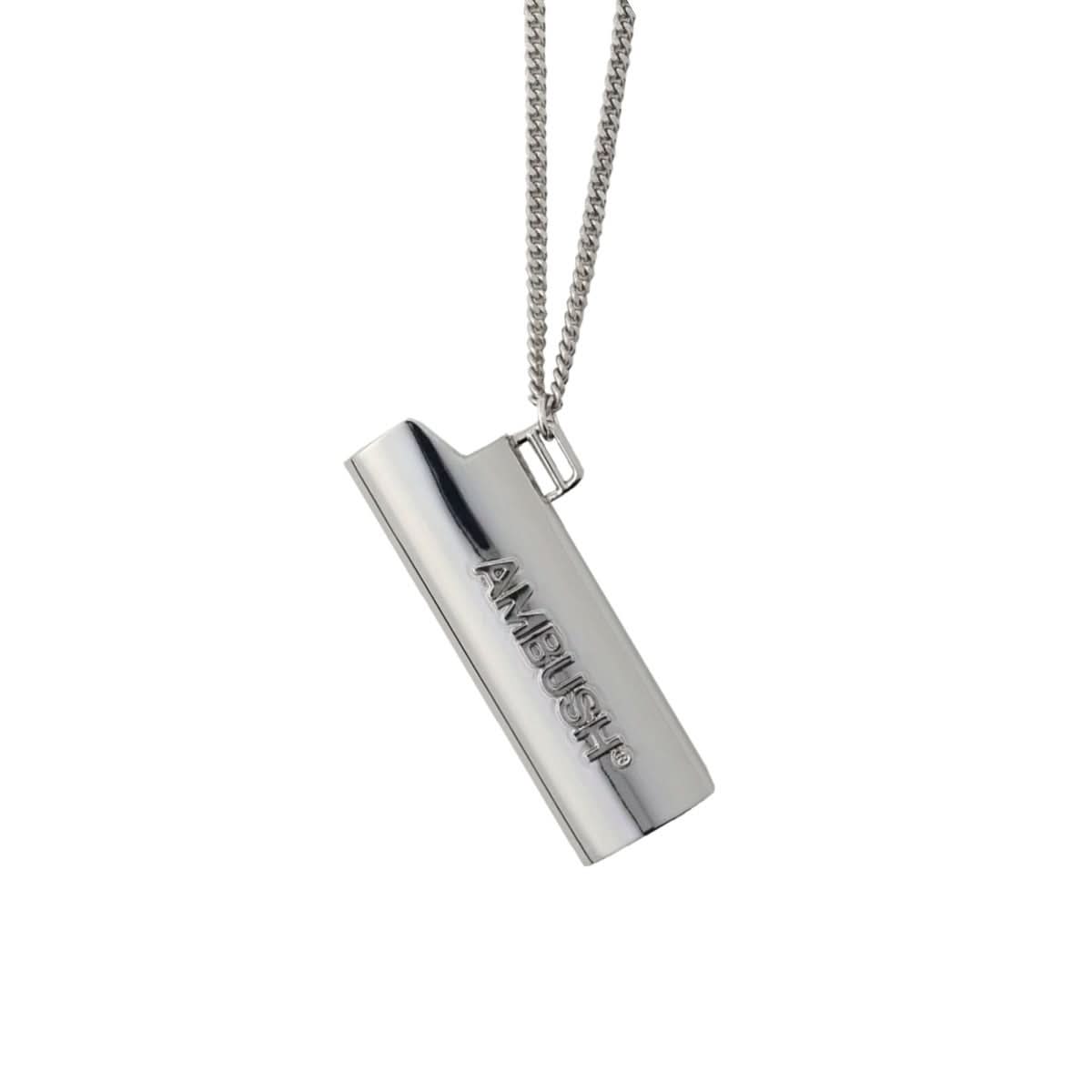 Ambush Logo Lighter Case Necklace Silver Detail view 1 | Gate