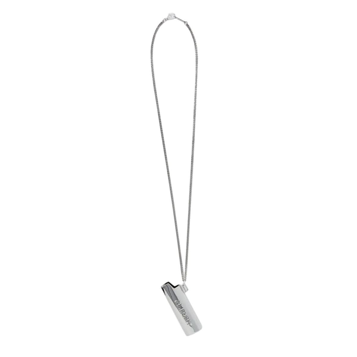 Ambush Logo Lighter Case Necklace Silver Detail view 2 | Gate