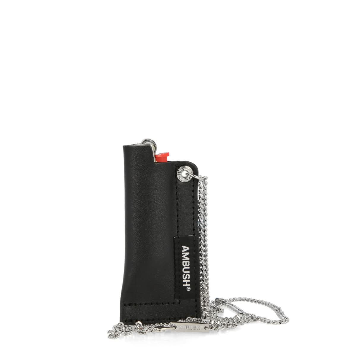Ambush Leather Lighter Case Necklace Black Detail view 1 | Gate