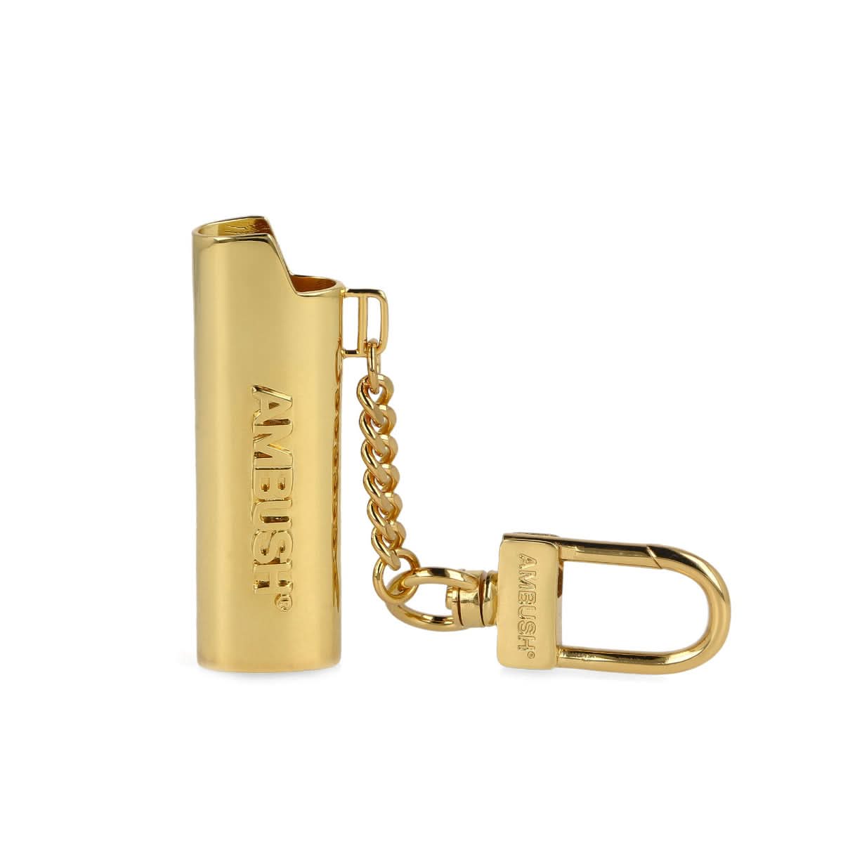 Ambush Logo Lighter Case Key Chain Gold Detail view 1 | Gate