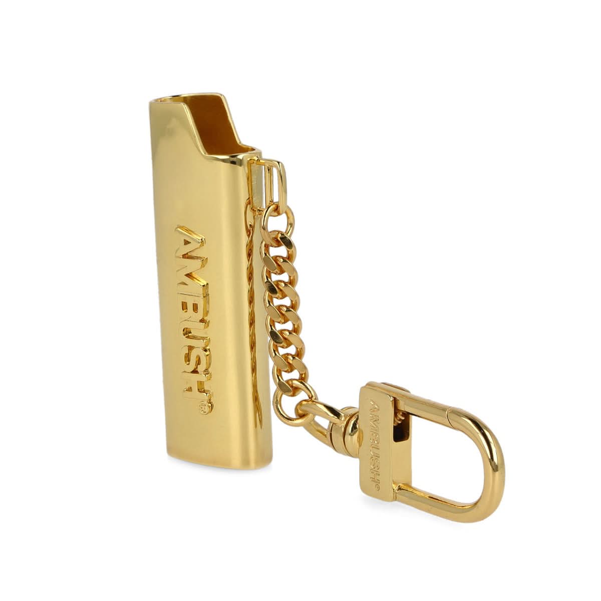 Ambush Logo Lighter Case Key Chain Gold Detail view 1 | Gate