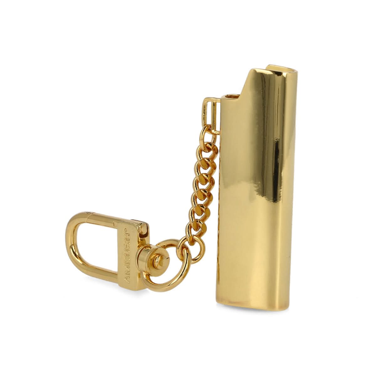 Ambush Logo Lighter Case Key Chain Gold Detail view 3 | Gate